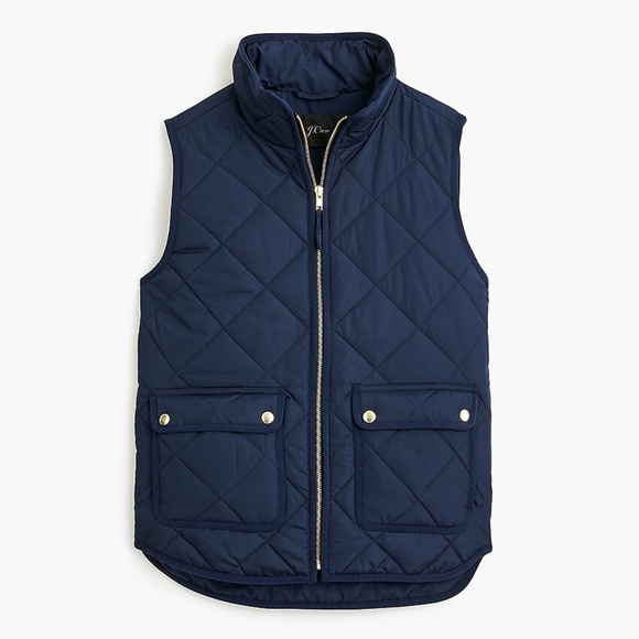 J. Crew Jackets & Blazers - J. CREW Excursion Navy Blue Down Vest Puffer